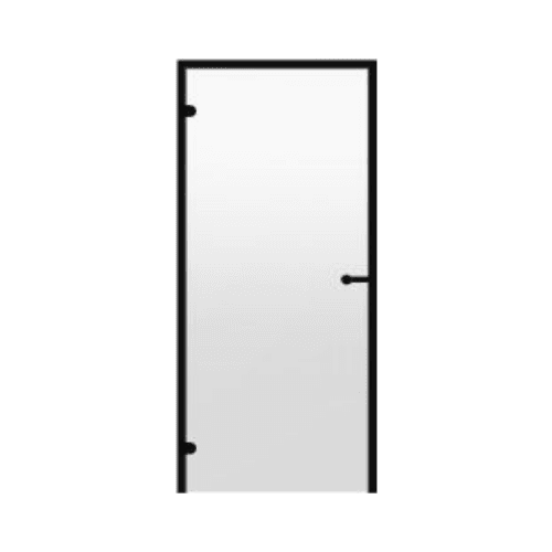 Harvia Porte vitrée Black Line claire.