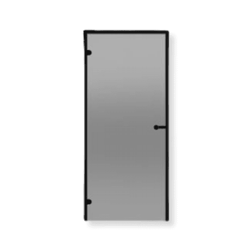 Harvia Porte vitrée Harvia Black Line gris.