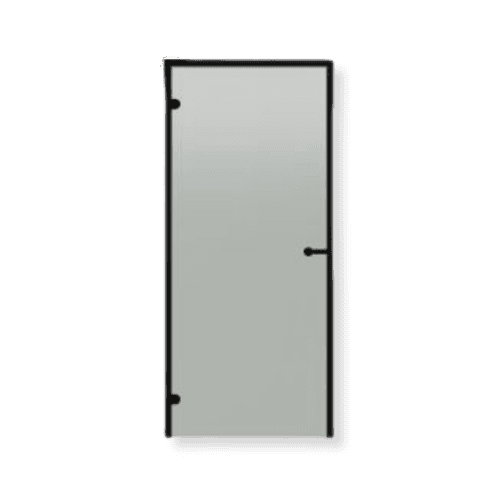 Harvia Porte vitrée Harvia Black Line satinée.